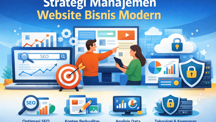 manajemen website bisnis modern