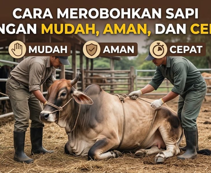 Cara Merobohkan Sapi dengan Mudah, Aman, dan Cepat