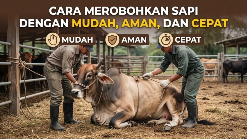 Cara Merobohkan Sapi dengan Mudah, Aman, dan Cepat